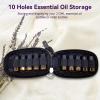 Agatige 10 Holes Keychain Essential Oil Carrying Case, Portable Roller Bottles Essential Oil Storage Organizer Mini Travel Bag for 2/3ml Oil Bottles Travel Storage Organizer(Purple) view 2