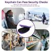 Agatige 10 Holes Keychain Essential Oil Carrying Case, Portable Roller Bottles Essential Oil Storage Organizer Mini Travel Bag for 2/3ml Oil Bottles Travel Storage Organizer(Purple) view 3