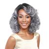 NinthAvenue Basics, Andongnywell Human Hair Wavy Wigs with Bangs Curly Wig for Black Women Density Natural Color Hairpiece Grey, One Size, view 1