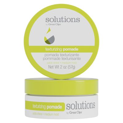 GREAT CLIPS Solutions Texturizing Pomade, 2oz |Light-to-Medium Hold Hair Styling Aid | Provides Natural Shine