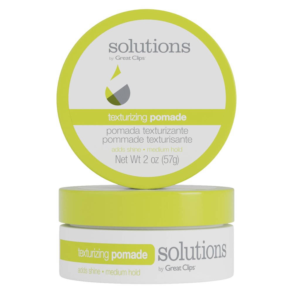 GREAT CLIPS Solutions Texturizing Pomade, 2oz |Light-to-Medium Hold Hair Styling Aid | Provides Natural Shine
