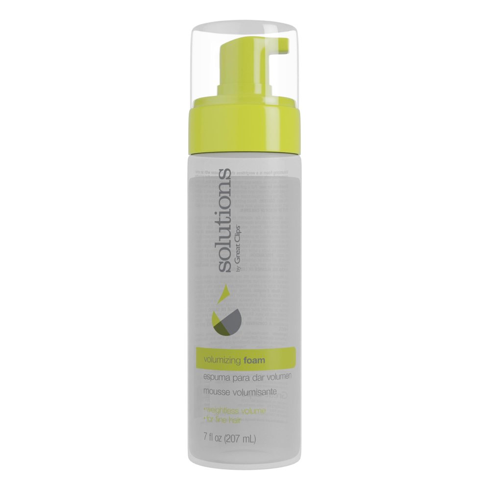 GREAT CLIPS Solutions Volumizing Foam, 7oz | Adds Volume, Softness, & Medium Control | Enhances Natural Shine | For Fine to Medium Hair