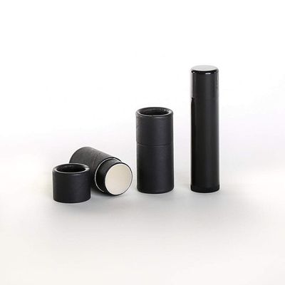 5 mL"Short" Black Kraft Paperboard Lip Balm/Salve/Cosmetic/Lotion Tubes (100)