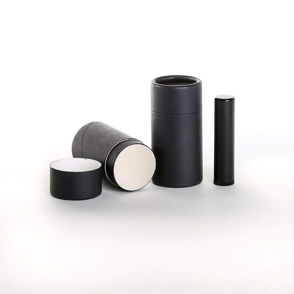 50 mL Black Kraft Paperboard Lip Balm/Salve/Cosmetic/Lotion/Deodorant Tubes (25)
