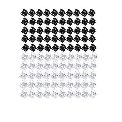 100pc/pack 1cm Hair Claws Clip for Women Girls Black & Brown & clear Plastic Mini Hairpin Hair Clip Clamp Hair Accessories Gifts (KLF-CLEAR+BLACK)
