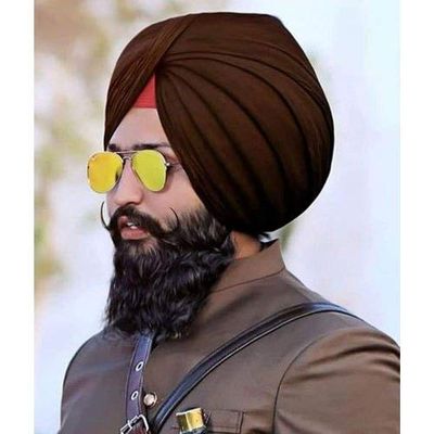 Fairdeal Sikh Religious Punjabi Turban Coffee Brown Turban Pagri Pagg Headwear Pagdi Full Voile 5.5 Meter Double stitch