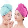 tengdi Hair Towel Wrap, 2 Pack Microfiber Hair Drying Towels Super Absorbent Twist Turban Fast Drying Hair Caps with Buttons for Long Short Curly & Straight Hair, Purple view 1