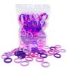 100 Pack Purple colorful Nylon Small Elastics Hair ties Toddlers' Ponytail holder view 1