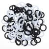 100 Pack Nylon Small Hair Ties Seamless Ponytail Holder Toddlers Girls' Hair Elastics (black and white) view 1