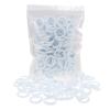 100 Pack White Color Nylon Small Hair Ties Seamless Baby Girls' Hair Elastics view 1