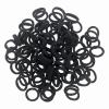 100 Pack Black Color Nylon Small Hair Ties Seamless Colorful Ponytail Holder Toddlers Baby Girls' Hair Elastics view 1