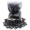 100 Pack Black Color Nylon Small Hair Ties Seamless Colorful Ponytail Holder Toddlers Baby Girls' Hair Elastics view 2