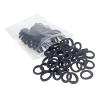 100 Pack Black Color Nylon Small Hair Ties Seamless Colorful Ponytail Holder Toddlers Baby Girls' Hair Elastics view 3