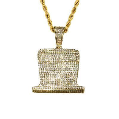 barber RAZOR BLADE Pendant Men Women 925 Gold Finish Iced Gold Barber Razor Electric Shaver Straight Edge Pendant Charm Necklace Ice Out Pendant Stainless Steel Real 3 mm Rope Chain Necklace (22)