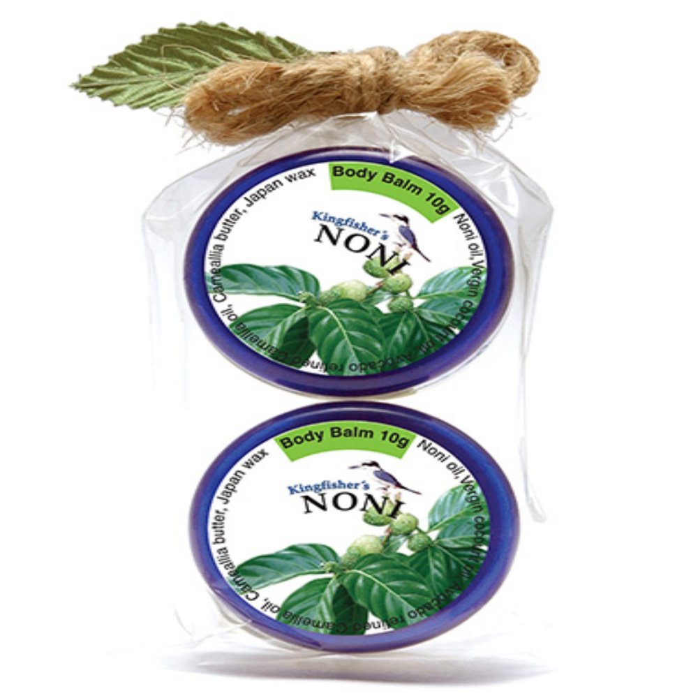 Kingfisher's Noni Body Balm Set  Hydrating & Moisturizing Cream with Noni Oil & Camellia Butter, Gentle Care Balm, 2-Pack x 10g