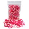 100 Pack Pink Color Nylon Elastics Hair Bands for Baby Girls' Small Hair Ropes view 1