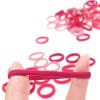 100 Pack Pink Color Nylon Elastics Hair Bands for Baby Girls' Small Hair Ropes view 2