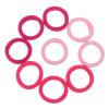 100 Pack Pink Color Nylon Elastics Hair Bands for Baby Girls' Small Hair Ropes view 3