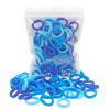 100 Pack Blue Color Nylon Small Hair Ties Toddlers Baby Girls' Hair Elastics view 1