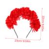 SOLUSTRE 1pc Bridal Flower Headband for Women Elegant Red Wedding Hair Accessory for Brides and Bridesmaids Charming Headdress to Complement Various Styles and Outfits view 2