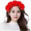 SOLUSTRE 1pc Bridal Flower Headband for Women Elegant Red Wedding Hair Accessory for Brides and Bridesmaids Charming Headdress to Complement Various Styles and Outfits view 4