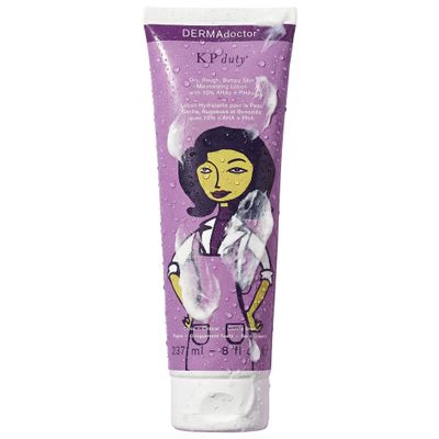 DERMAdoctor KP Bump Eraser Keratosis Pilaris Lotion Gentle KP Cream for Arms and Full Body | Rough and Bumpy Skin Lotion for Keratosis Pilaris | Smooths, Hydrates & Softens | 10% AHAs + PHAs, 8 oz