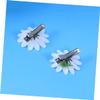 20pcs wedding bridal hair clips cute hair clips bridal headpieces for wedding spring hair clip Daisy Hair Pin women hair pin Hair Miss alloy white delicate sunflower view 3