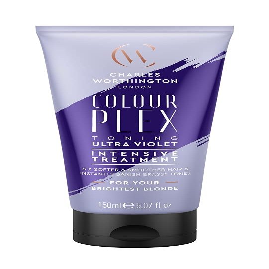 Charles Worthington Colourplex Ultra Violet Intensive Treatment, Purple Hair Treatment for Blonde Hair, Moisturising & Toning Treatment, 150ml