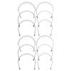 12Pcs wavy headband Elastic Hair Hoop steel headband hair ties for women wedding headpiece for bride wide mens Slicked-back Metal issue card men and women toothed view 4