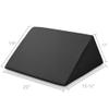 Saloniture Triangle Wedge Massage Table Bolster Pillow, Extra Large - 19 x 12 x 20 x 15.5 Inch - Black view 2