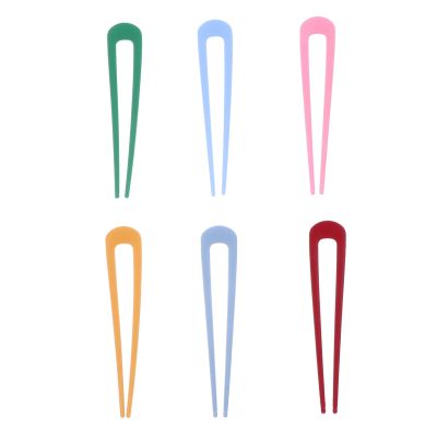 Beaupretty U-shaped Hair Forks 6pcs Hair Clips for Buns Stylish Hairpins for Women