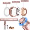 Facial Hair Remover Replacement Heads, for Flawless Finishing Rose Gold-Plated Blade Head, Cover Perfect and Smooth Finishing, 6 Pcs Rose Gold, Generation 1 Single Halo (Rose Gold-6Pcs) view 2