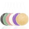 6 Pack Natural Konjac Facial Sponges, findTop 6 Colors Konjac Exfoliating Facial Sponge Set for Gentle Face Cleansing and Exfoliation- Charcoal, Turmeric, French Green, White Pink & Purple view 1