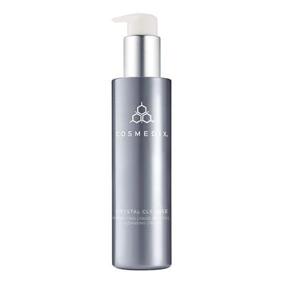 COSMEDIX Crystal Cleanse Liquid Cream Facial Cleanser - Deep Cleaning AM & PM Cleanser for Face with Moisturizing & Hydrating Crystal Technology for Dirt, Oil, Makeup & Impurities - All Skin Types