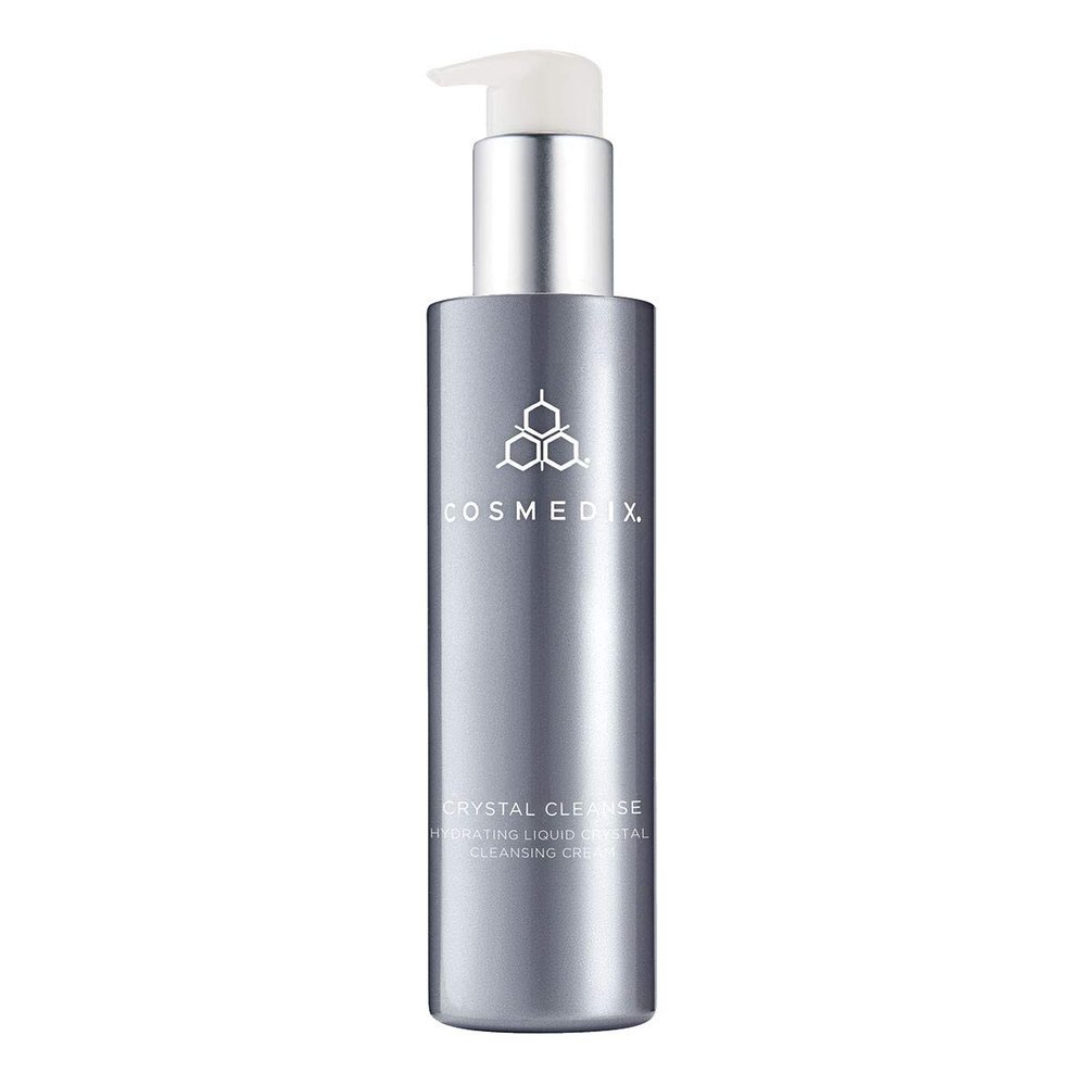COSMEDIX Crystal Cleanse Liquid Cream Facial Cleanser - Deep Cleaning AM & PM Cleanser for Face with Moisturizing & Hydrating Crystal Technology for Dirt, Oil, Makeup & Impurities - All Skin Types