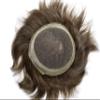 Mens Toupee French Lace Remy Virgin Hair System Replacement Poly Hairpiece Wig Black Real Human Hair Australia (6''x8''120% Light Medium Density, 4# Medium Brown) view 4