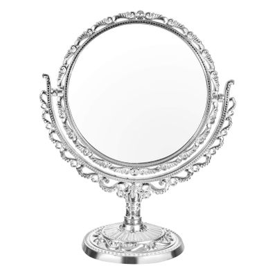 Beaupretty Double Side Mirror Vanity Mirror Cosmetics Retro Tabletop Makeup Bathroom Dorm Makeup Bedroom Dresser Countertop Desk