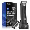 INVJOY Manscape Body Trimmer for Men, Waterproof Electric Razor/Shavers with Dual-Head for Facial, Pubic & Groin Hair Grooming, Ceramic & Foil Blades Hair Trimmer with LED - Birthday Gift for Him Dad view 1