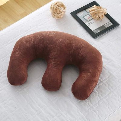 cozy heart Beauty Salon Breast Pillow Feminine Bolster Breast Pillow for Massage Table, Massage Face Cradle Rest Pillow for SPA Salon,Removable Cover (Brown)