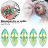 Pssopp 500Pcs Light Green AB Horse Eye Oval Rhinestones view 2