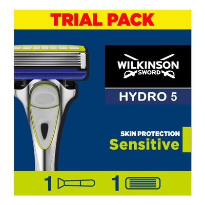 Wilkinson Hydro 5 Sensitive Razor 1up EU21, Stainless Steel, Male, Sensitive Skin, 1 Count