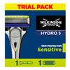 Wilkinson Hydro 5 Sensitive Razor 1up EU21, Stainless Steel, Male, Sensitive Skin, 1 Count view 1
