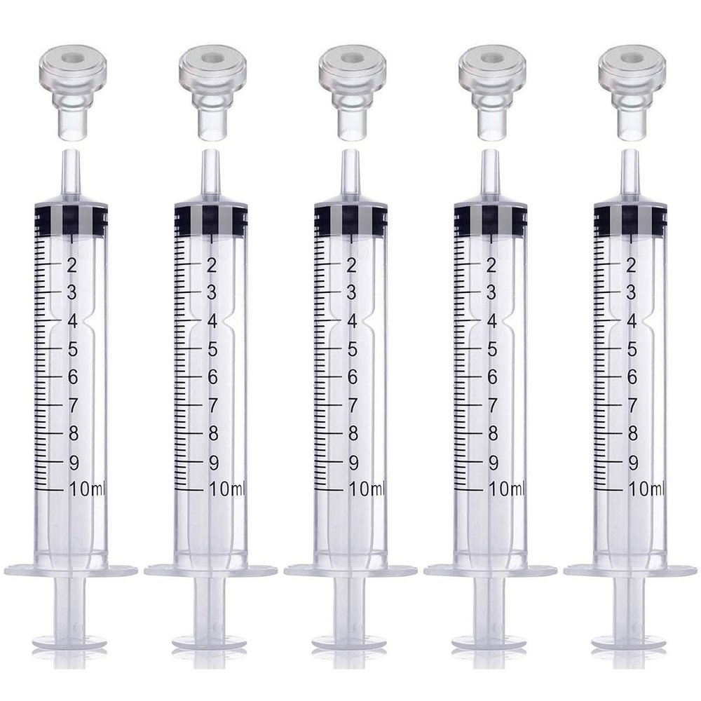 5 Packs 10ml Plastic Measuring Syringe With 5 Injector Kit, No Needle Perfume Dispenser Pump Perfume Refill Tool Perfume Decanting Supplies for Travel Empty Perfume Bottles