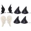 Beaupretty 4 Pairs Cute Hair Clips, Devil Horn Hair Clips Hairpins Angel Wings Cartoon Leather Hairclips Non Slip Clamps Lovely Hair Accessories view 1