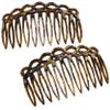 Camila Paris CP3141 French Hair Side Comb Small Handmade Onyx French Twist Hair Combs Decorative, Strong Hold Hair Clips for Women Bun Chignon Up-Do Styling Girls Hair Accessories, Made in France view 1