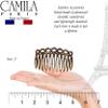 Camila Paris CP3141 French Hair Side Comb Small Handmade Onyx French Twist Hair Combs Decorative, Strong Hold Hair Clips for Women Bun Chignon Up-Do Styling Girls Hair Accessories, Made in France view 4