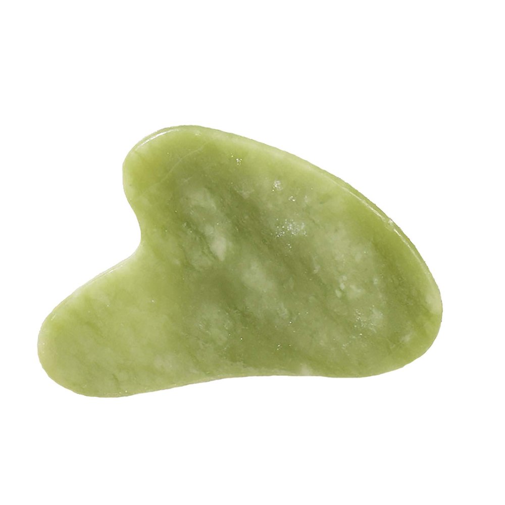 Gua Sha Facial Tools Natural Quartz Jade Stone Face Neck Body Acupressure Scraper Therapy Tool Gua Sha Stone for SPA Acupuncture Therapy Treatment on Face Back, Arms, Neck, Shoulder