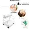 Beauty Salon Nail Or Foot Bath Spa Portable Esthetician Trolley Cart for Foot Rest Pedicure Manicure Funiture Massage Table Salon Supplies 2 Way Use 2 Colors Option Elitzia (White) view 3