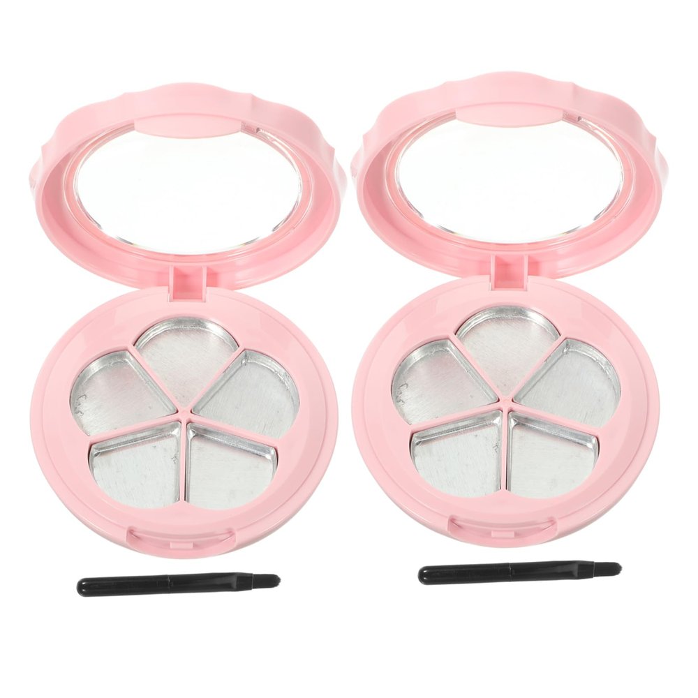 2 Sets Box lipstick box Make Up Container Pallet lip balm container Empty Makeup DIY eyeshadow plate lip container lip gloss container nail art plastic assembled travel display box
