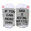 2PAIRS Gaga Gift If You Can Read This Gaga Is Resting Her Eyes Socks Grandma Birthday Gift Mother's Day Gift (Gaga resting eyes) view 3
